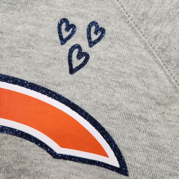 Chicago Bears NFL Team Apparel Jacket Hoodie Full Zip Graphic Navy Orange 8/10 - Picture 3 of 13